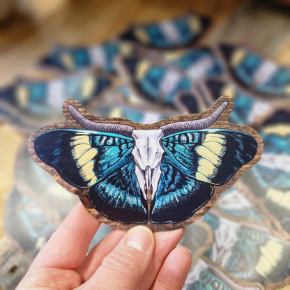 Blue Prola Beauty Moth Sticker - Eccentric Garden