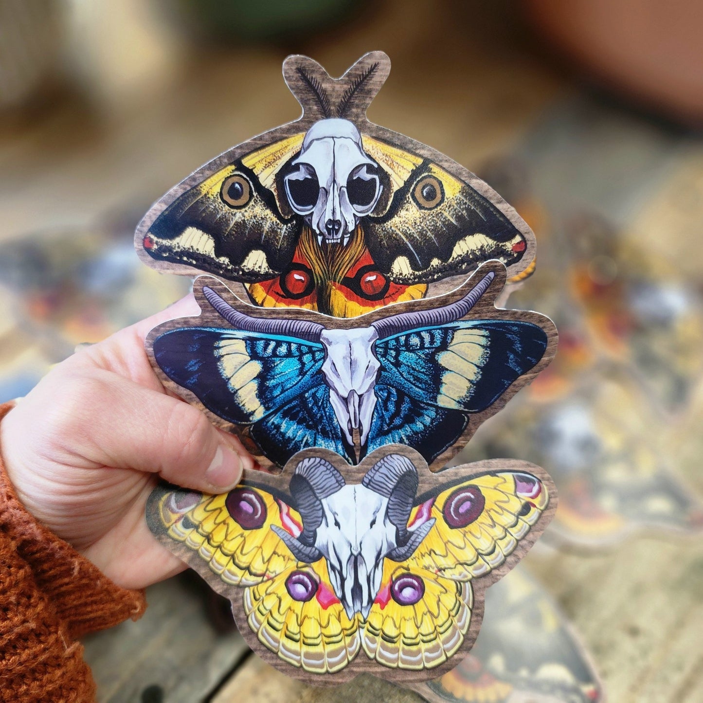 Blue Prola Beauty Moth Sticker - Eccentric Garden