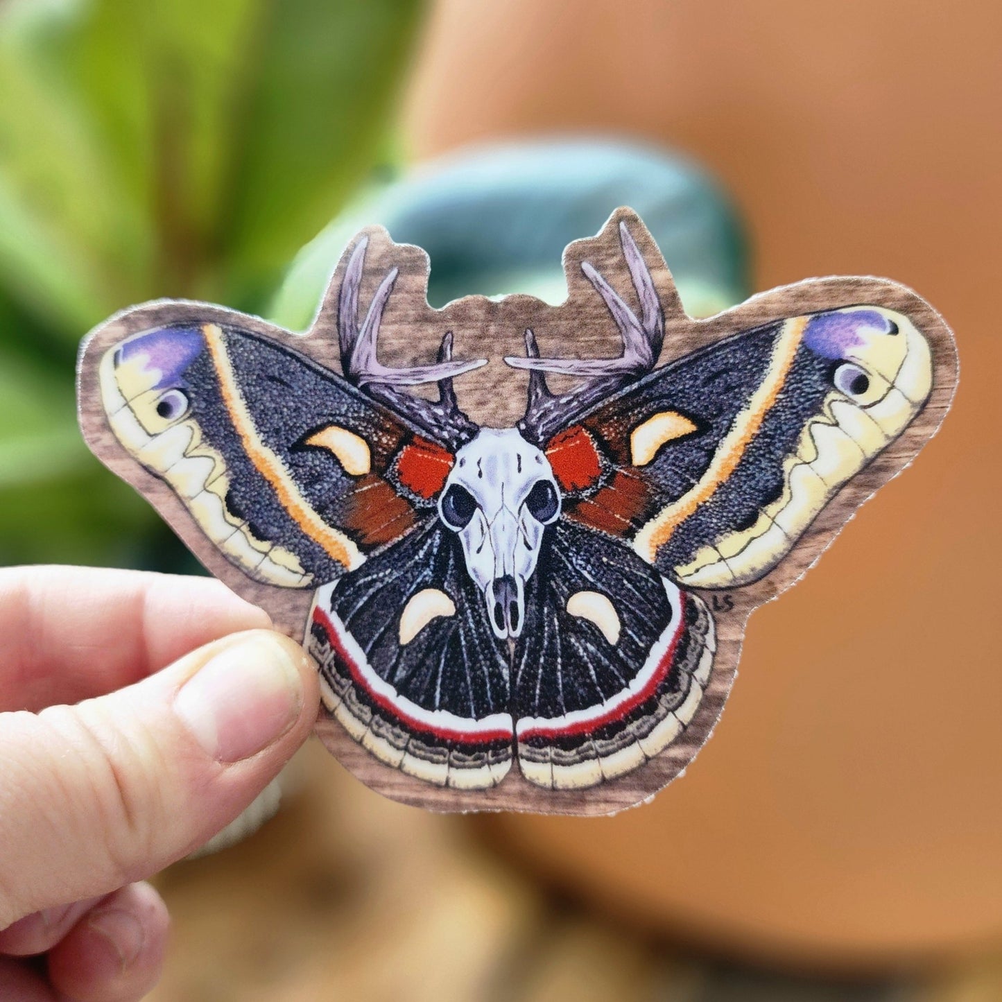 Cecropia Moth Sticker - Eccentric Garden