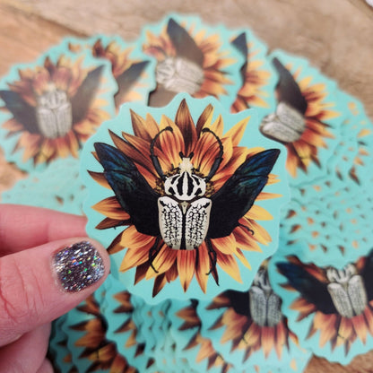 Sunflower Beetle Sticker - Eccentric Garden